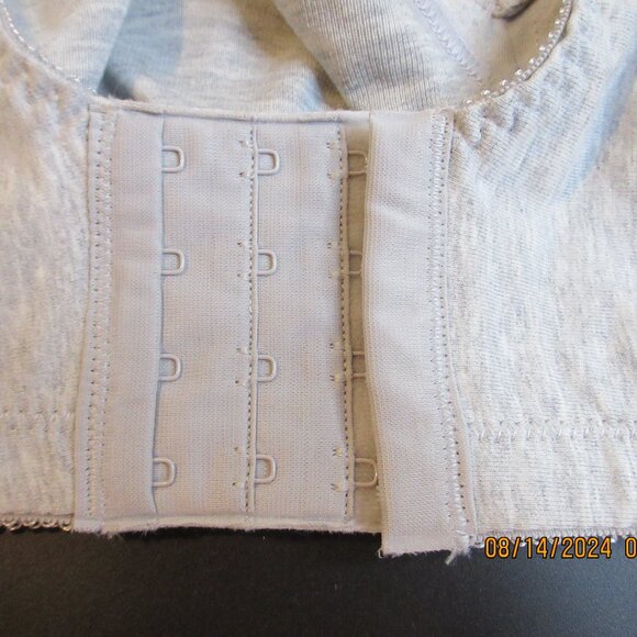 BALI ADORABLE BRA~ BOW & SATIN STRAPS~36DD #3036, 85% COTTON & 15%SPANDEX GRAY - Picture 5 of 13